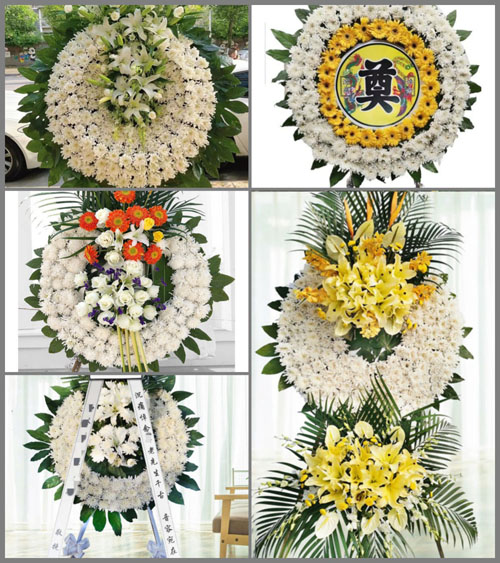 湖北襄阳市南漳县巡检镇白鹤船村花圈速递